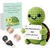Atanrioef Tartaruga Portafortuna Fatta a Mano con Messaggi Ispiratori - Peluche Morbido con Frasi Motivazionali in Italiano, Regalo Originale per Amiche, Compleanni e Lauree