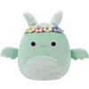 Squishmallows Tove the Mint Mothman - Corona di fiori e ventre pelosa, 19,1 cm, colore: verde menta