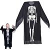 Mecctuck Costume da scheletro per bambini, 90 cm, costume Halloween, cosplay, carnevale