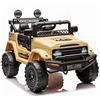 Garvee Auto Elettrica per Bambini 12V Fuoristrada | Macchina Elettrica per Bambini 3+ Anni con Telecomando, Musica, Fari LED, Clacson, MP3, USB, Bluetooth, Carico 30 kg, Giallo