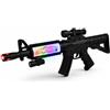 Generic Mitra Giocattolo con Luci e Suoni cm 50 Fucile Giocattolo Bambini Mitra Pistola Giocattolo Mitra M4 Gioco con Luci Suoni Mitragliatrice Giocattolo per Bambini a Batteria Gioco Fucile Mitragliatore (C)