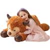 IKASA Mucca Highland Peluche Gigante Giocattolo,Animali di Peluche XXL XL Grande Giganti Enorme 85cm Jumbo Animale,Regali per Bambini Ragazze