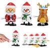 POPOYU 3 Pezzi Natale Giocattoli di Carica, Mini Giocattolo da Caricare Natale Gadget Regali,Natale Giocattolo a Orologeria per Festa di Natale Giochi di Salti Bambini,Bag Riempitivo