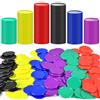 Forhome 300 pcs Fiches Poker,Gettoni Plastica,Token,Conta Le Patatine per Bambini, per Imparare Calcoli Matematici e Giochi di Bingo,6 Colori