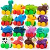 JOYIN Macchinine per Animali, Set di Macchinine in Gomma Morbida, Mini Veicoli Giocattolo per Bambini, Macchinina da Bagno per Ragazzi e Ragazze, Regalo di Compleanno di Natale per Bambini