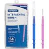 GENKENT Spazzole interdentali per bretelle, 64 pezzi, spazzole interdentali tra i denti per parentesi graffe filo interdentale (2 misure)
