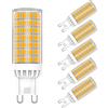 MAYCOLOR Lampadina LED G9 9W Equivalenti 75W, 750Lm, Bianca Calda 3000k, Lampadine G9 75W per Lampadari di Cristallo e Illuminazione Decorativa, Non dimmerabile, 5 Pezzi