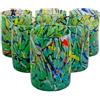 MurArt Bicchieri di Murano DECORO MG Set 6 Bicchieri da 400 ml Alt 12CM In Vetro soffiato, Lavorato a Mano artigianalmente Made in Italy B1