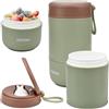 YBCCBY Porta Yogurt Termico,Contenitore Yogurt e Cereali,Tazza per Cereali a Doppio Strato,Bicchiere per Cereali To Go con Cucchiaio,Porta Cereali da Colazione Portatile per Porridge, Avena