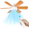Carziyer Ventilatore Da Soffitto Con Luce E Telecomando, 40W LED Lampada Ventilatore Con E27 Lampada Intenuta, Timer, 6 Pale, 3 Velocità, Luce regolabile, Silenzioso, Per Camera, Soggiorno