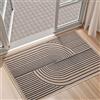 Tuocal Zerbino 60 x 90 cm, effetto iuta, antiscivolo, lavabile, per interni ed esterni, ingresso, corridoio, porta di casa