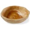 Hengrongshen Ciotola per Frutta Fatta a Mano, In Legno Naturale, Decorazione Irregolare, Rustica, Per Frutta, Snack O Decorazione da Tavolo, Ideale per Cucina E Soggiorno (25-29 cm)