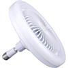 Yuanpgky Ventilatore da soffitto a LED E27 con telecomando, 3 temperature di colore, lampada 2 in 1 e ventilatore per soggiorno camera da letto, protezione per gli occhi a risparmio energetico, bianco, 26,5 x
