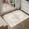 PureCozy Zerbino Ingresso Interno Tappeto 60x90cm Beige Office | Antiscivolo, Lavabile, Vintage, Interno, Camera da Letto, Piccolo, Carpet, Cameretta, Morbido, Pelo Corto