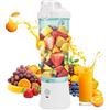 WingFly Frullatore Portatile, 600ML Mini Frullatore Smoothie USB Ricaricabile con 6 Lame Frullatore Personale per Frullati, Frutta e Verdura Tazza per Casa, Campeggio e Viaggi (bianco)