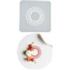 XiaoShenLu Polka Dot Pattern Plate Stencil - Mat di pizzo in silicone riutilizzabile di qualità alimentare per la gastronomia molecolare, piatti freddi, dessert e decorazione della torta