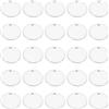 PATIKIL 12mm Vuoti Rotondi Etichetta Ciondoli, 50pz Metallo Stampaggio Etichette, Stampaggio Etichette Vuote, Piastra Metallico Rotonda con Foro Incisione Laser, Portachiavi, Tono Argento