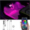 QAUBEN Auto illuminazione ambiente 64 colori musica multicolore Footwell illuminazione APP controllo auto fai da te kit di illuminazione atmosfera decorativa DC 12V 1W