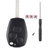 LINGXIYA Cover chiave per Renaul-t Twingo, 3 pulsanti, custodia compatibile con Renaul-t Clio,Kangoo,Modus,Master,Trafic Duster, Vivaro,Espace - Cover per chiave a scatto auto Utility telecomando (VA2 Lame)