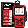 TEKFUSE Scanner OBD2 35901 DTC 9 Protocolli Test Batteria 13 Lingue | 35901 DTC, freeze frame, pronto I/M, test O2 ed EVAP, dati real-time, tensione batteria, 13 lingue, cavo 64cm