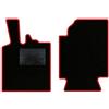 QUEMAR Tappetini Auto per Smart Fortwo 451, Bordo Rosso, 0 Ricami