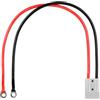 QWORK® Spina connettore Batteria con Cavo Batteria 10AWG 50cm e terminale O Ring - 50A 600V - per carrelli elevatori, roulotte, Auto, Barche, ECC.
