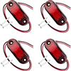 Comioke 4 PCS Ovale LED luci di Posizione Laterali 12 V/24 V Anteriore Posteriore luci indicatore, Bianco, Rimorchio, Roulotte, Furgone, SUV, Autobus, Barche, Camper, Alta Durata e Impermeabilità