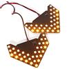 GZCRDZ - Confezione da 2 unitàIndicatori di direzione per specchietti dell'auto, a forma di frecce, con 33 luci LED SMD sequenziali, pannelli LED sicuri