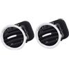 QILINGS Auto Griglie Uscita Aria Per Opel Per ADAM Per CORSA D Per MK3 Per Vauxhall 13417363 2201099 Griglia Di Uscita Dell'aria A/C Nera/cromata(2 X Black sliver)