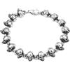 FREELANCE JW BRACCIALE BIKER IRON SKULL - ARGENTO/ACCIAIO