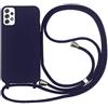 Rnrieyta Miagon Cordino Crossbody Cover per Samsung Galaxy A32 5G,Necklace Corda Custodia Collana Case Antiurto Cellulare TPU Bumper Silicone Liquido Shell