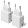 ANLINK 2 pezzi CE 5V 2A USB Wall Charger AC DC Adapter Universal Portable Travel USB Wall Plug for Phones, Tablet, Bluetooth Speakers, Smart Watches, MP3 Players, Headphones, ecc