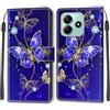 KENHONER Custodia per Xiaomi Redmi Note 14 5G, Farfalla | Portafoglio Pelle PU, Magnetica, Resistente Agli Urti, Scomparto Carte Credito, Pieghevole, Flip Libro, Motivo