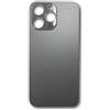 Smartex® Vetro copribatteria per scocca Posteriore Big Hole Compatibile con iPhone 14 PRO Max | Senza Logo (Nero)