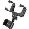 WEB world electronic business Supporto Per Telefono Cellulare Smartphone da Auto con Aggancio Montaggio Specchietto Retrovisore - Universale Fino a 7 Pollici - Nero