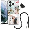FortiCase Custodia Personalizzata per Honor X8d con Cordino,Trasparente Silicone Case,con la Tua Foto,Immagine o Scritta,per X8d Cover