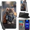Haninsuze Cover per Xiaomi Redmi Note 12 5G, Gatto | Pelle PU Portafoglio, Porta Carte, Magnetica, Libro, Antiurto Custodia