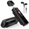 SWOFY Lettore MP3 portatile USB con Bluetooth 5.3, 32 GB, clip per sport e corsa, radio FM, registratore vocale, trasferimento file del telefono cellulare e audio digitale, nero