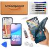 AmComponent - display di ricambio per HUAWEI P20 LITE ANE-LX1 ANE-LX2 schermo LCD + vetro touch + frame blu | Componente di ricambio con luminosità intensa e risposta al tocco reattiva