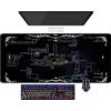 FITFFTFU Tappetino per mouse da gioco con mappa cava Hallownest, tappetino per mouse extra large impermeabile, base in gomma antiscivolo, ideale per ufficio, giochi e casa (Knight 2, XXL)