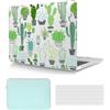 HLAAJJX Custodia Compatibile con Macbook 12 pollici 2017 2016 2015 con display Retina A1534, Case Rigida Protettivo Plastica Copertina & Tastiera Cover & Borsa, Cactus verde