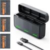 K&F CONCEPT Batteria LP-E17 da 1250 mAh (confezione da 3) con caricatore | Compatibile con Canon EOS R50 R100 RP R10 R8, Powershot V1, T8i T7i T6i T6s SL2 SL3 M3 M5 M6 200D 750D 760D 800D 8000D