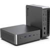 Glorlin Mini PC Ryzen 7 8845HS 16GB DDR5 1TB SSD, Mini computer con Radeon 780M e AI NPU, display 4×4K, Dual 2.5G LAN, WiFi 6, BT5.3, USB4, Micro PC per Office, Gaming & Sviluppo