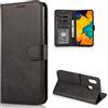 CTIUYA Custodia per Samsung Galaxy A20E, Cover Flip in Pelle con Porta Carte Magnetica Antiurto Protettiva Completa a Libro per Samsung Galaxy A20E, Nero