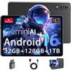 UBDXBD Tablet Android da 11 pollici, tablet Android 16 con custodia, 32 GB di RAM (8+24) 128 GB ROM, T7250 Octa-Core, 1 TB espandibile, schermo IPS 1920 x 1200, WiFi 5G, 8000 mAh, doppia fotocamera 13MP+8MP