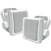 Excalibur X22.2UW 3 in / 7,6 cm Set Altoparlanti Universali da Esterno | 20 W nominali / 60 W max, 90 dB, 100 Hz-20 kHz - custodia resistente alle intemperie, griglie bianche e staffe incluse
