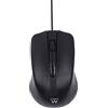 Ewent EW3300 - Mouse ottico con cavo USB a 3 pulsanti, 1000 DPI, design ergonomico, ambidestro, PC/Mac / ‎Laptop/Chromebook - ‎Nero