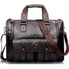 LIUNIAN 14 Pollici Valigetta in Vera Pelle Valigetta Borsa Valigetta Portatile Portadocumenti da Uomo Borsa da Lavoro Tracolla Borsa a Tracolla Borsa Portatile con Cinturino