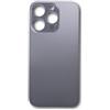 Smartex® Vetro copribatteria per scocca Posteriore Big Hole Compatibile con iPhone 14 PRO | Senza Logo (Viola)