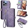MOJIA Cover per Doogee Note 58 / Note 58 PRO, [Anti Caduta Anti Graffio] Custodia Flip Wallet in Pelle di Alta qualità con Porta Carte e Supporto. Viola